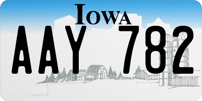 IA license plate AAY782