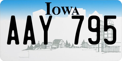 IA license plate AAY795