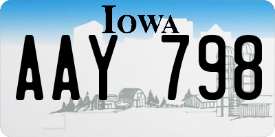 IA license plate AAY798