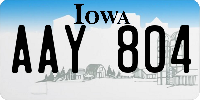IA license plate AAY804