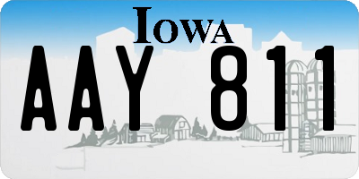IA license plate AAY811