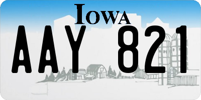 IA license plate AAY821