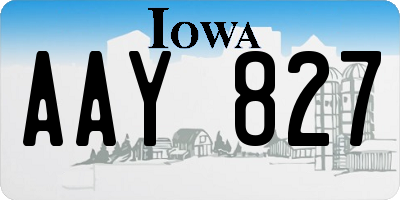 IA license plate AAY827