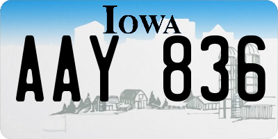 IA license plate AAY836