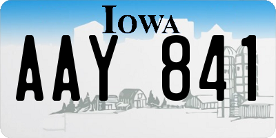 IA license plate AAY841
