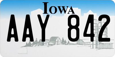 IA license plate AAY842