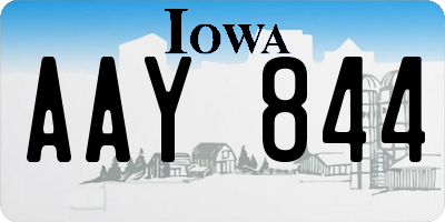 IA license plate AAY844