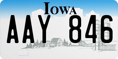 IA license plate AAY846