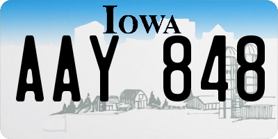 IA license plate AAY848