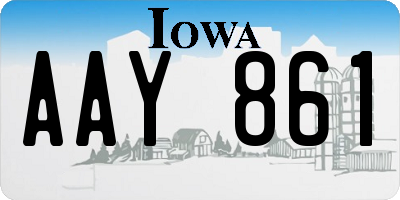 IA license plate AAY861