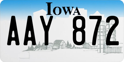 IA license plate AAY872