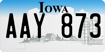 IA license plate AAY873