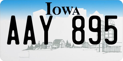 IA license plate AAY895