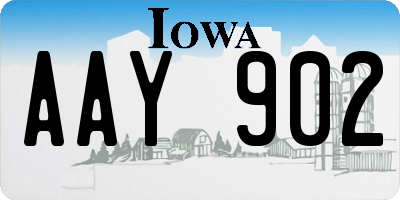 IA license plate AAY902