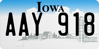 IA license plate AAY918