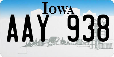 IA license plate AAY938