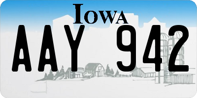 IA license plate AAY942