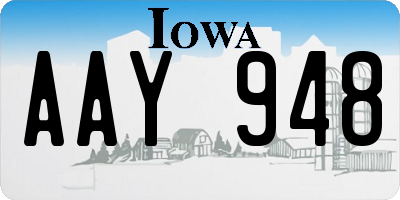 IA license plate AAY948
