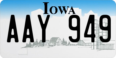 IA license plate AAY949