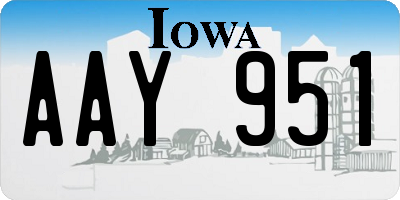 IA license plate AAY951