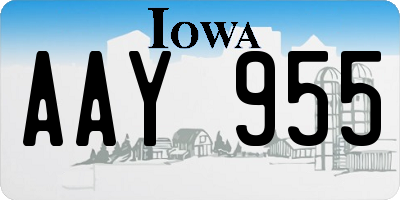 IA license plate AAY955
