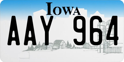 IA license plate AAY964
