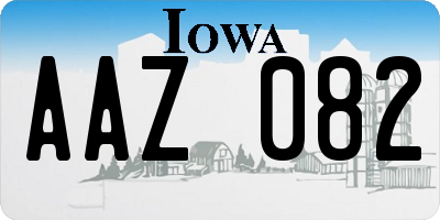 IA license plate AAZ082
