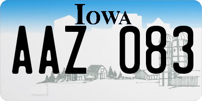 IA license plate AAZ083