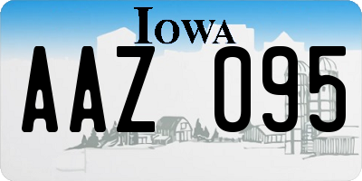 IA license plate AAZ095