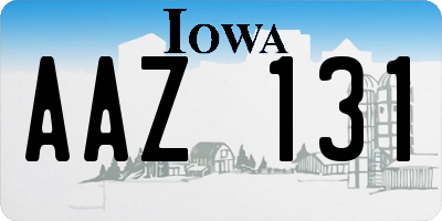 IA license plate AAZ131