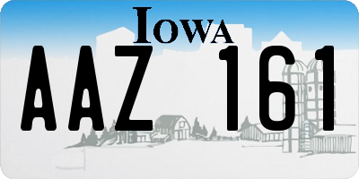 IA license plate AAZ161