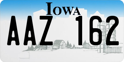IA license plate AAZ162