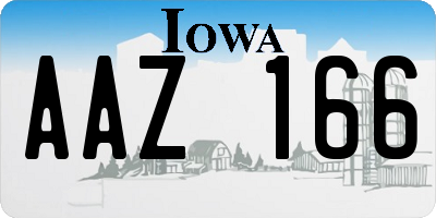 IA license plate AAZ166