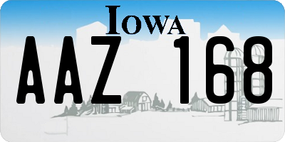 IA license plate AAZ168