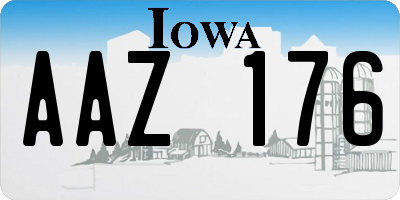 IA license plate AAZ176