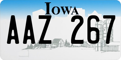 IA license plate AAZ267