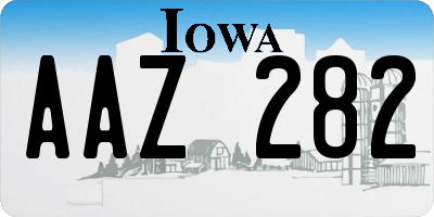 IA license plate AAZ282