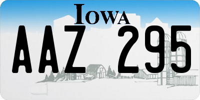 IA license plate AAZ295