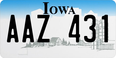 IA license plate AAZ431