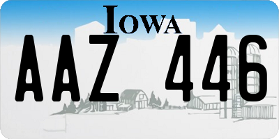 IA license plate AAZ446