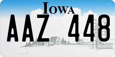 IA license plate AAZ448