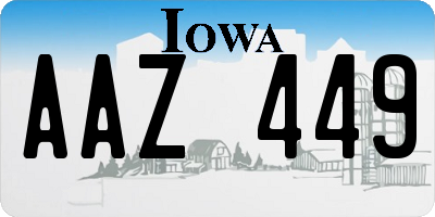 IA license plate AAZ449