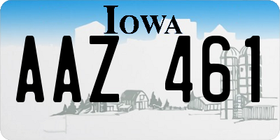 IA license plate AAZ461