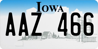 IA license plate AAZ466