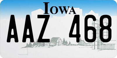 IA license plate AAZ468