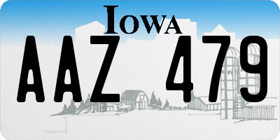 IA license plate AAZ479