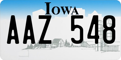 IA license plate AAZ548