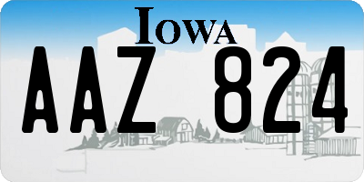 IA license plate AAZ824
