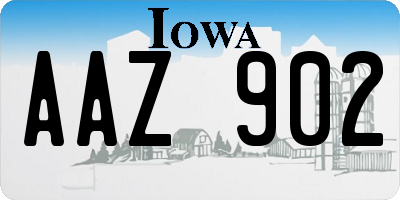 IA license plate AAZ902