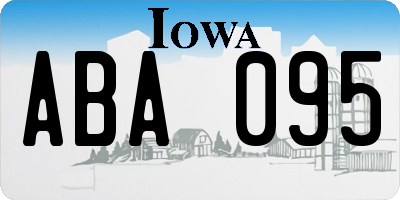 IA license plate ABA095